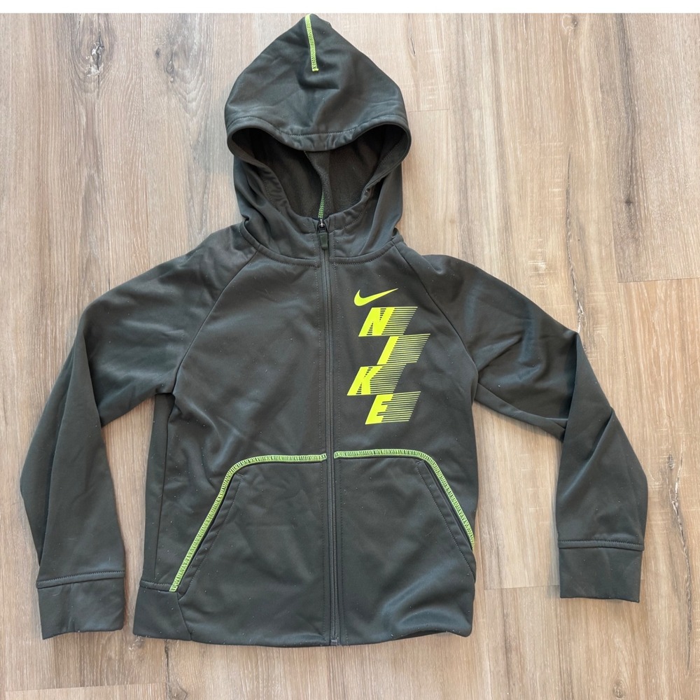 Nike Dri-FIT Full Zip Hoodie Jacket‎ Athletic Activewear Green Small